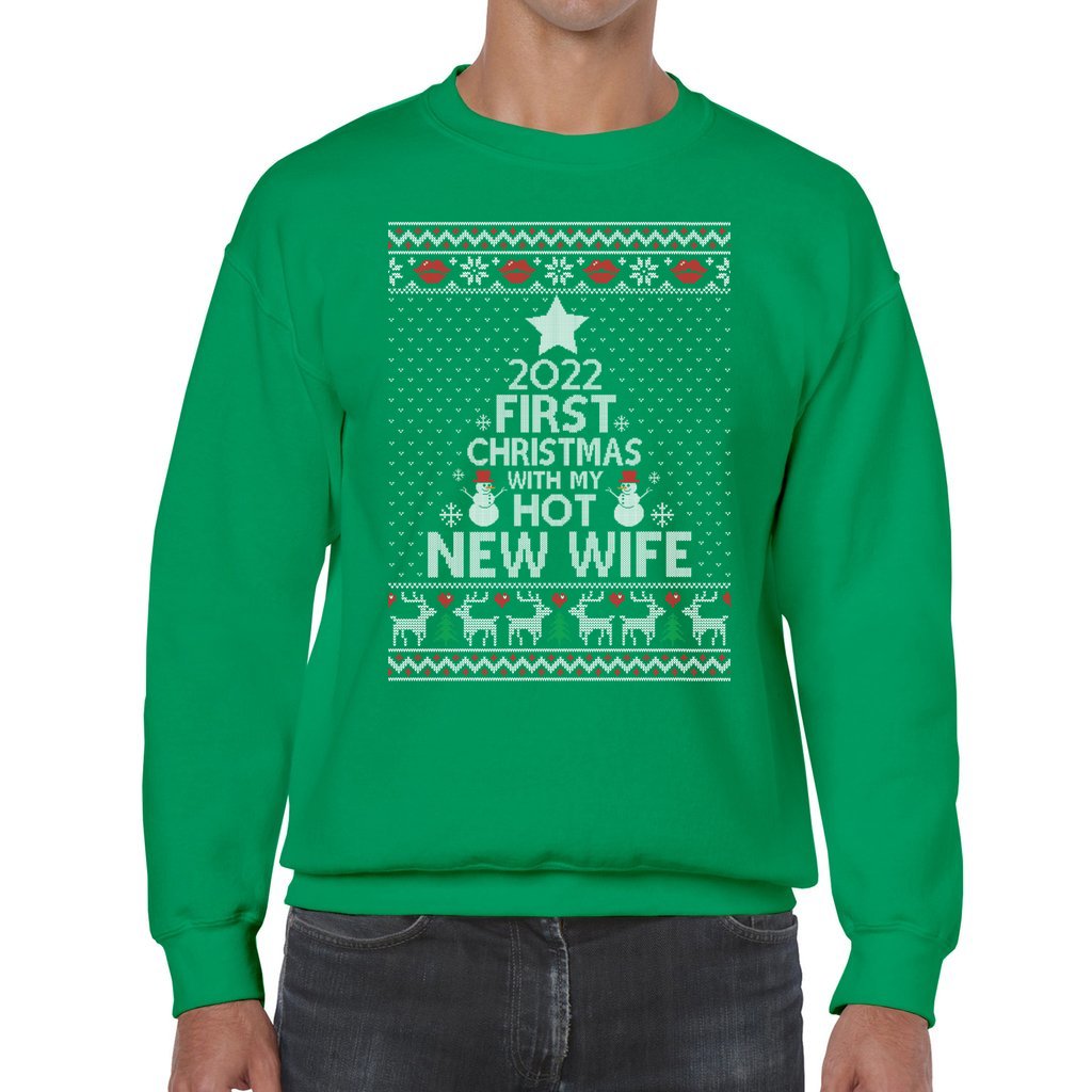 First Christmas With My Hot New Wife 2022 Ugly Christmas Sweater - Image 5