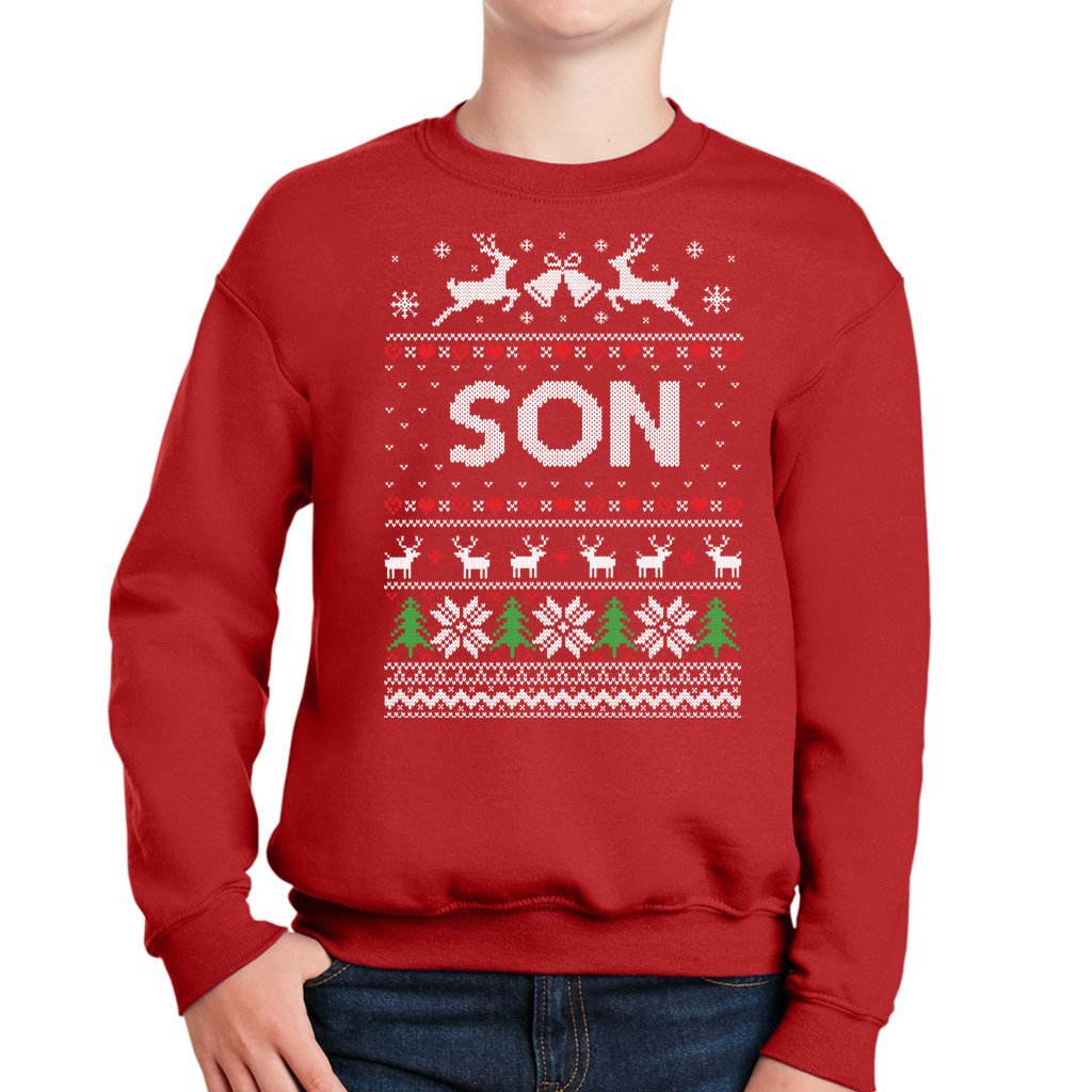 Son Cute Matching Christmas Sweaters For Family