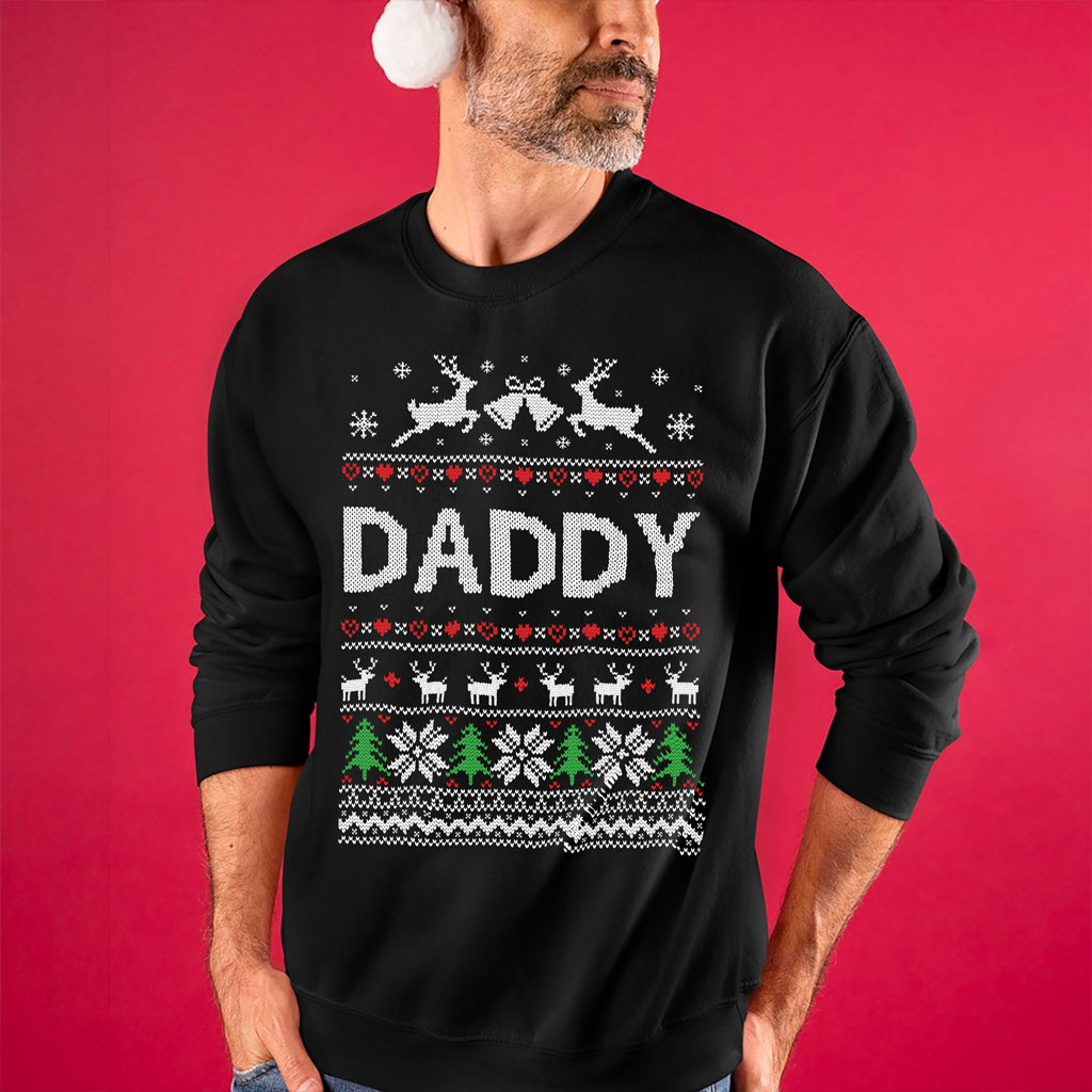 Daddy Cute Matching Christmas Sweaters For Family