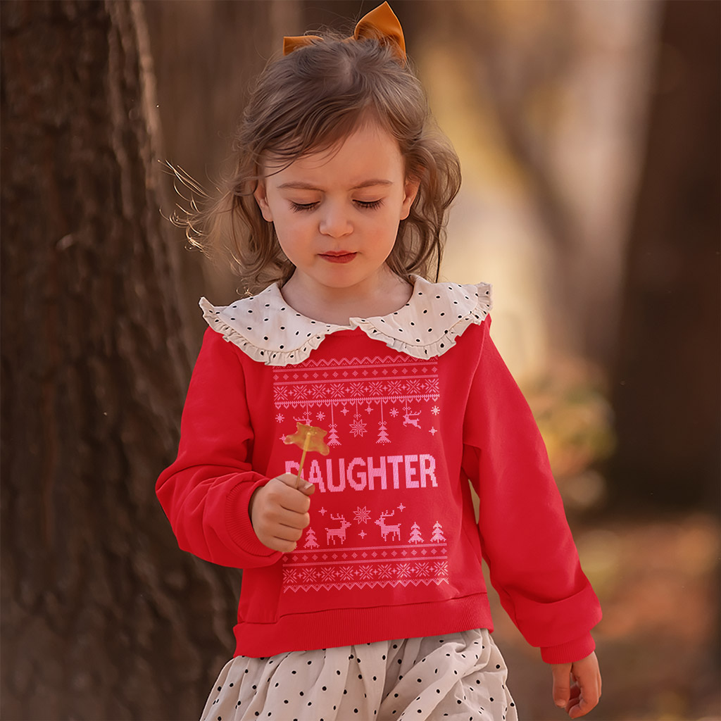 Family Matching Christmas Sweaters For Daughter