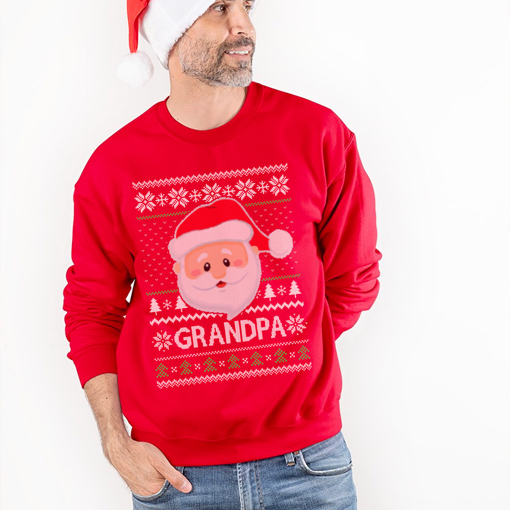 Santa Claus Family Christmas Sweaters For Grandpa