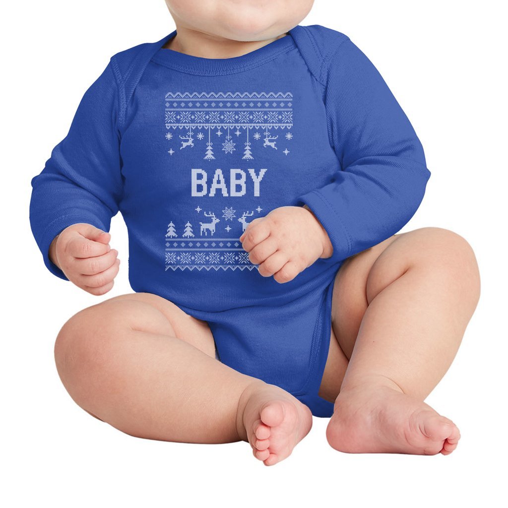 Baby Long Sleeve Bodysuit Matching Christmas Sweaters For Family - Image 6