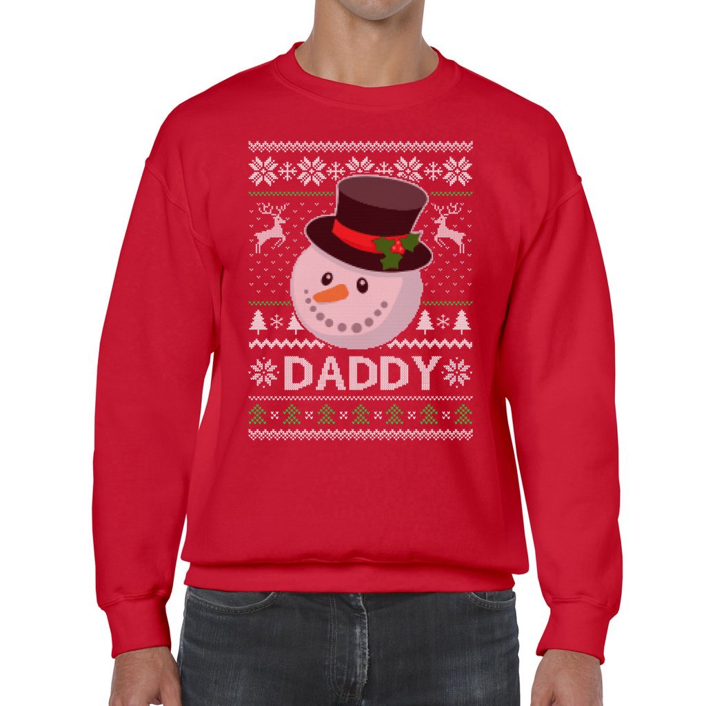 Snowman Matching Family Christmas Sweater For Daddy