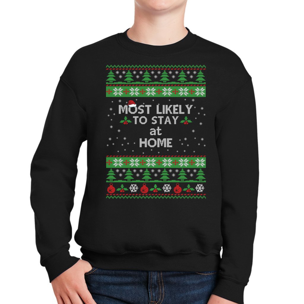 Youth Heavy Blend Sweatshirt Most Likely To Stay At Home - Image 7