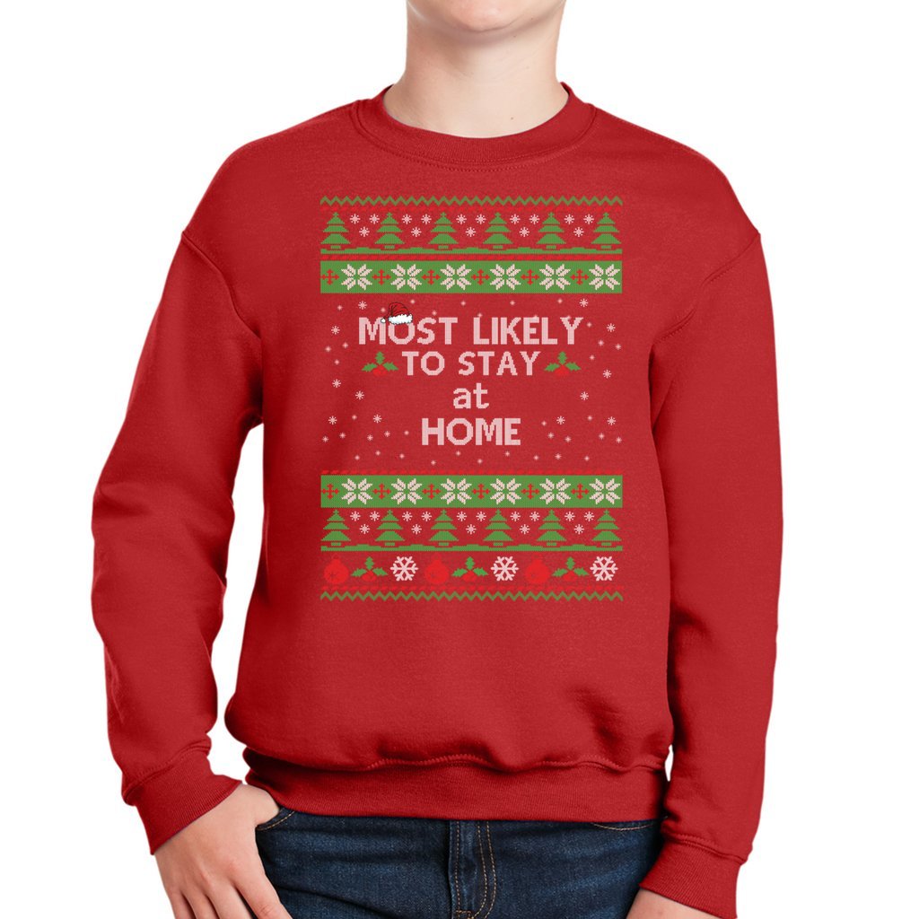 Youth Heavy Blend Sweatshirt Most Likely To Stay At Home - Image 5
