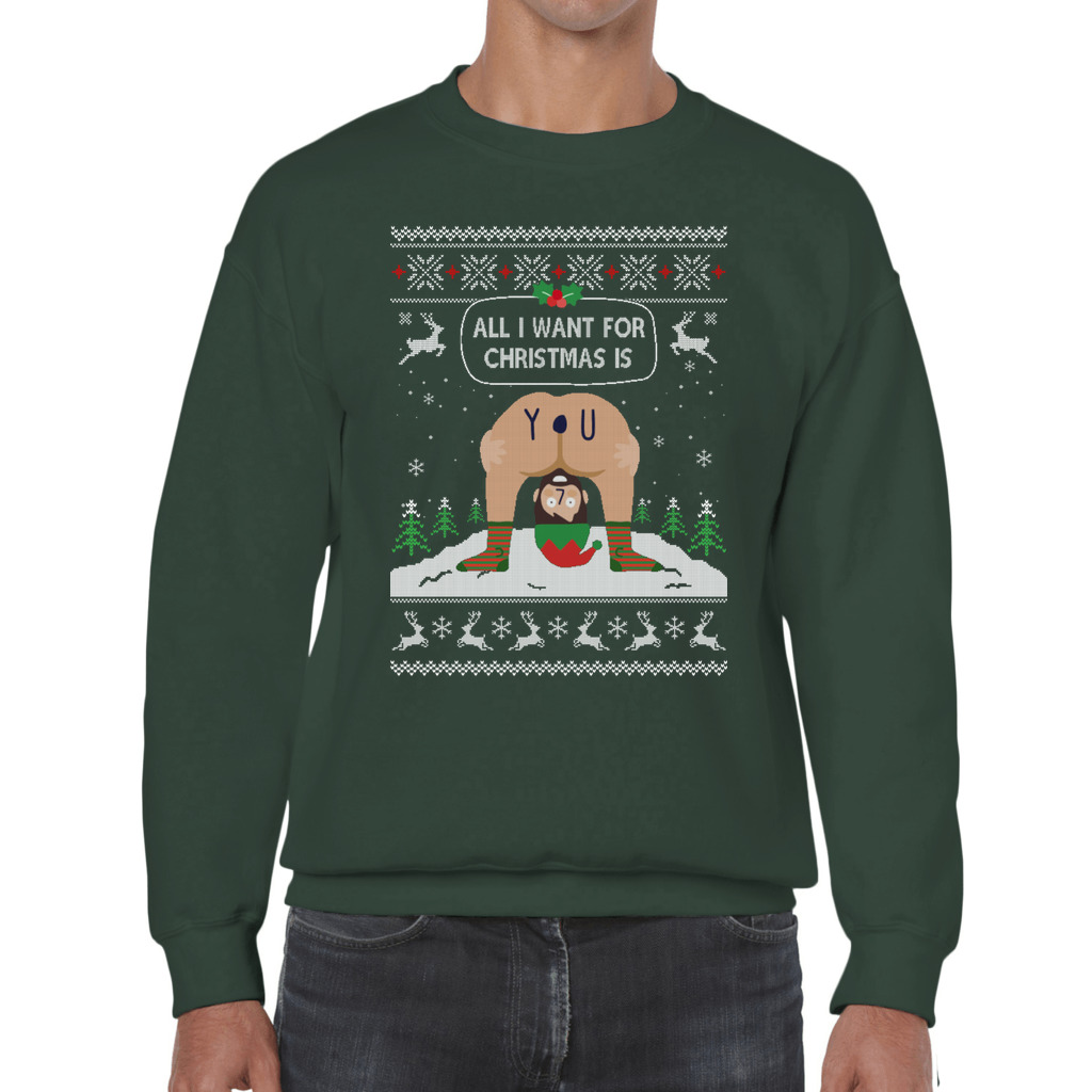 All I Want For Christmas Is You Men's Ugly Christmas Sweater - Image 8
