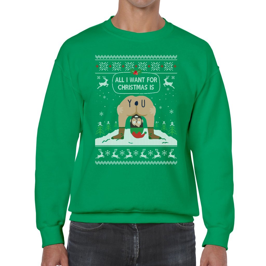 All I Want For Christmas Is You Men's Ugly Christmas Sweater - Image 5