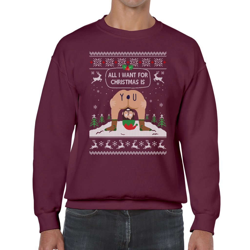 All I Want For Christmas Is You Men's Ugly Christmas Sweater - Image 7