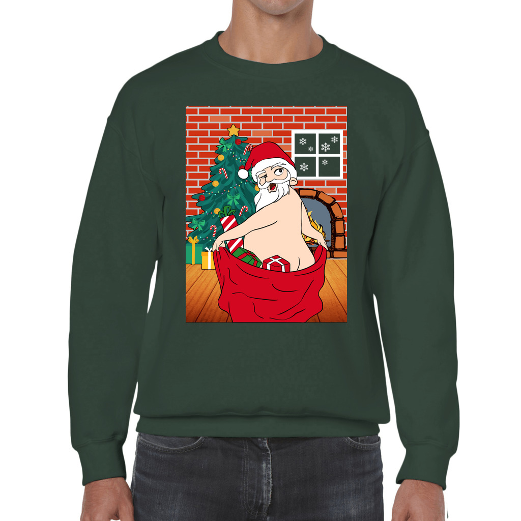 Men's Ugly Christmas Sweater Naughty Santa - Image 7