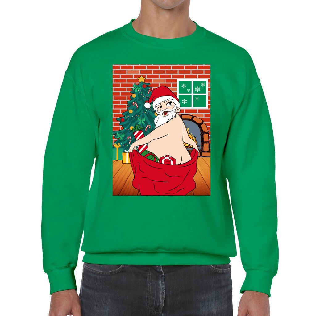 Men's Ugly Christmas Sweater Naughty Santa - Image 4