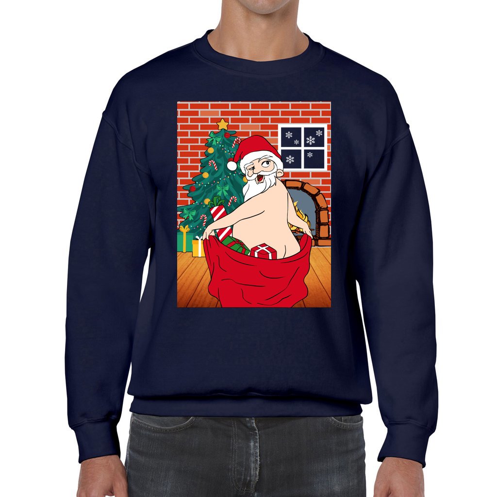 Men's Ugly Christmas Sweater Naughty Santa - Image 5