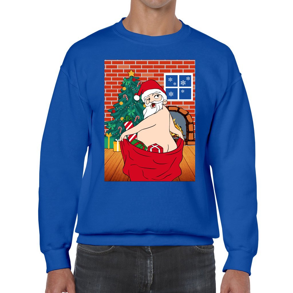 Men's Ugly Christmas Sweater Naughty Santa - Image 3
