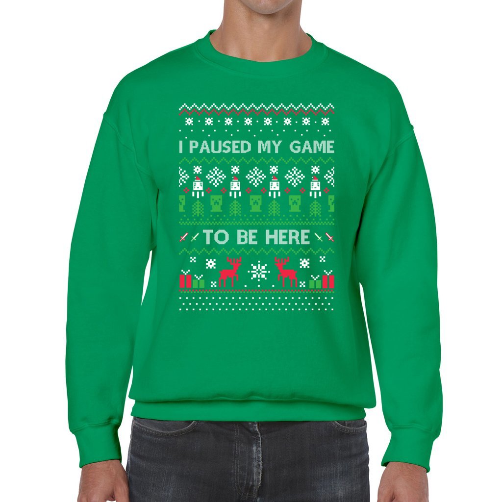 I Paused My Game To Be Here Funny Ugly Christmas Sweater - Image 6