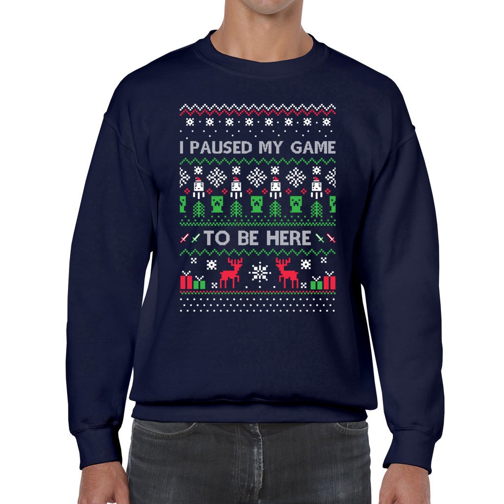 I Paused My Game To Be Here Funny Ugly Christmas Sweater - Image 7