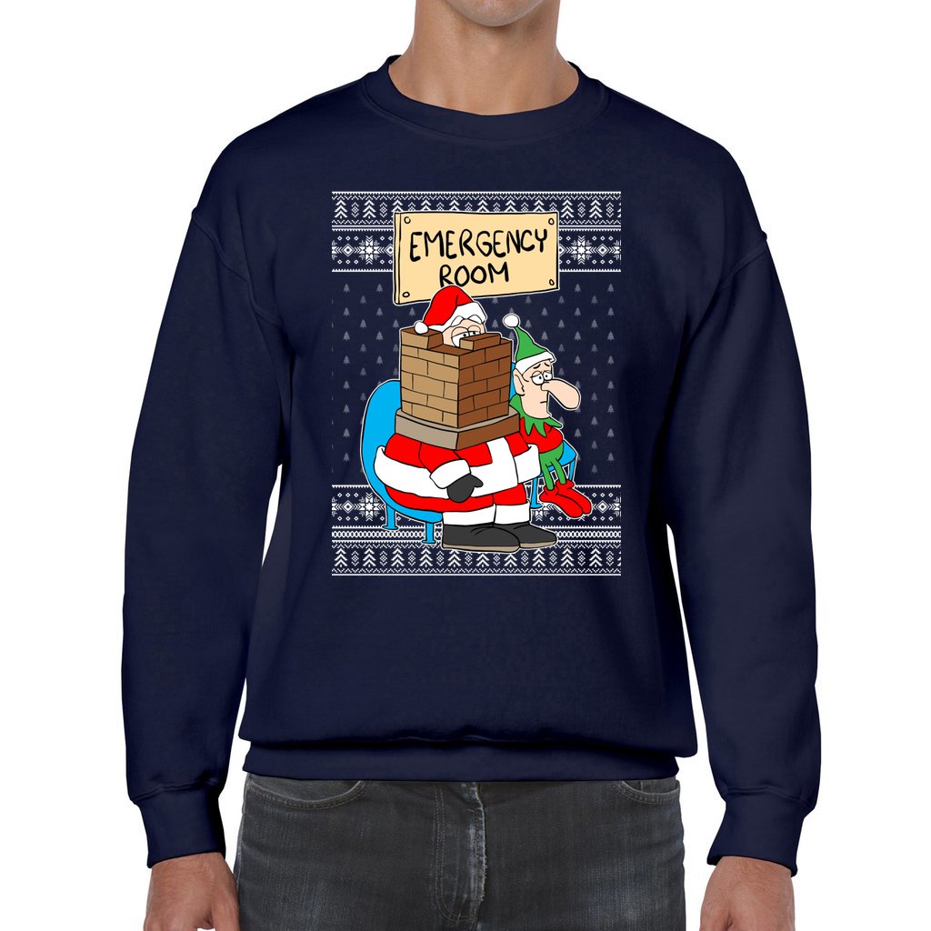 Men's Ugly Christmas Sweater Funny Santa - Image 5