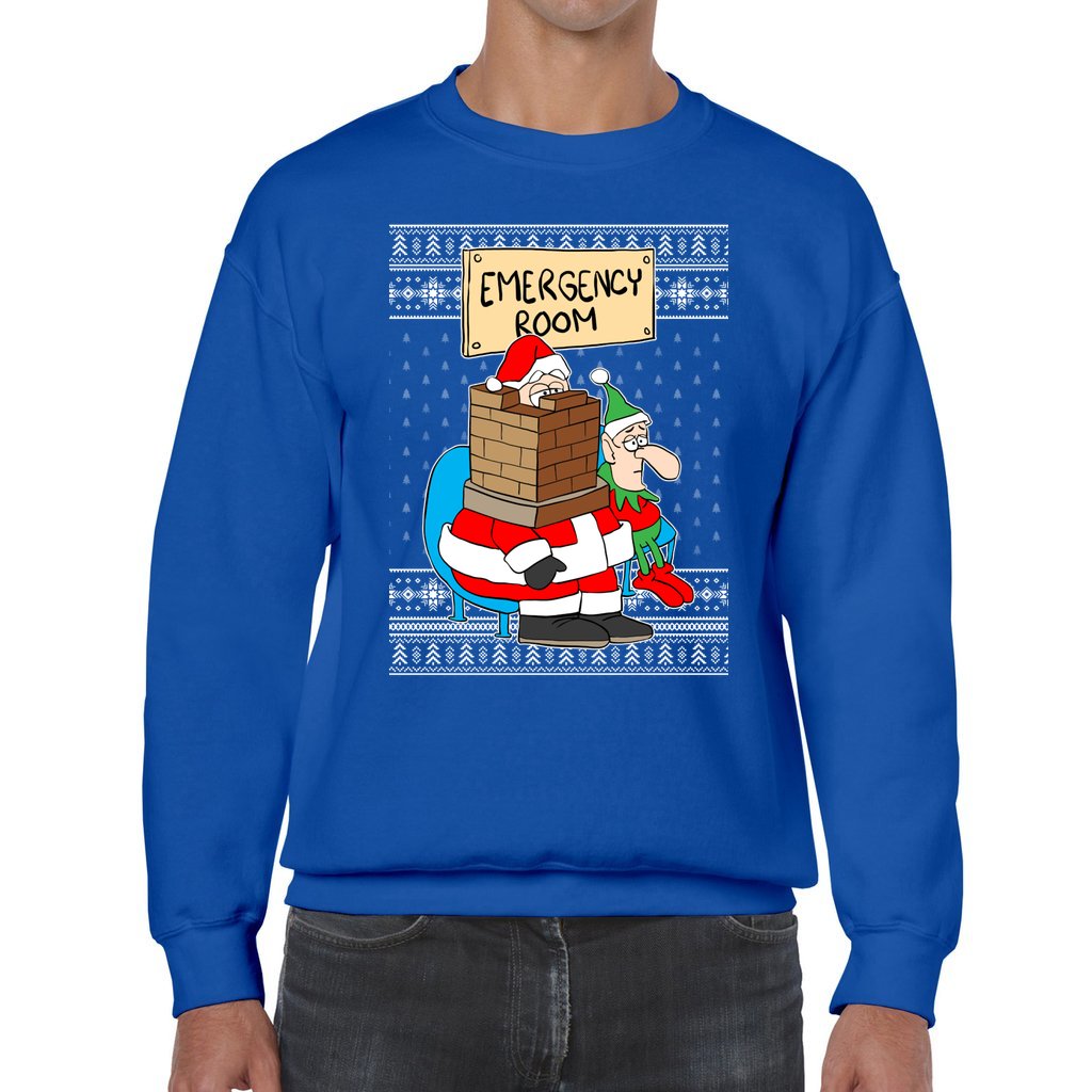 Men's Ugly Christmas Sweater Funny Santa - Image 3