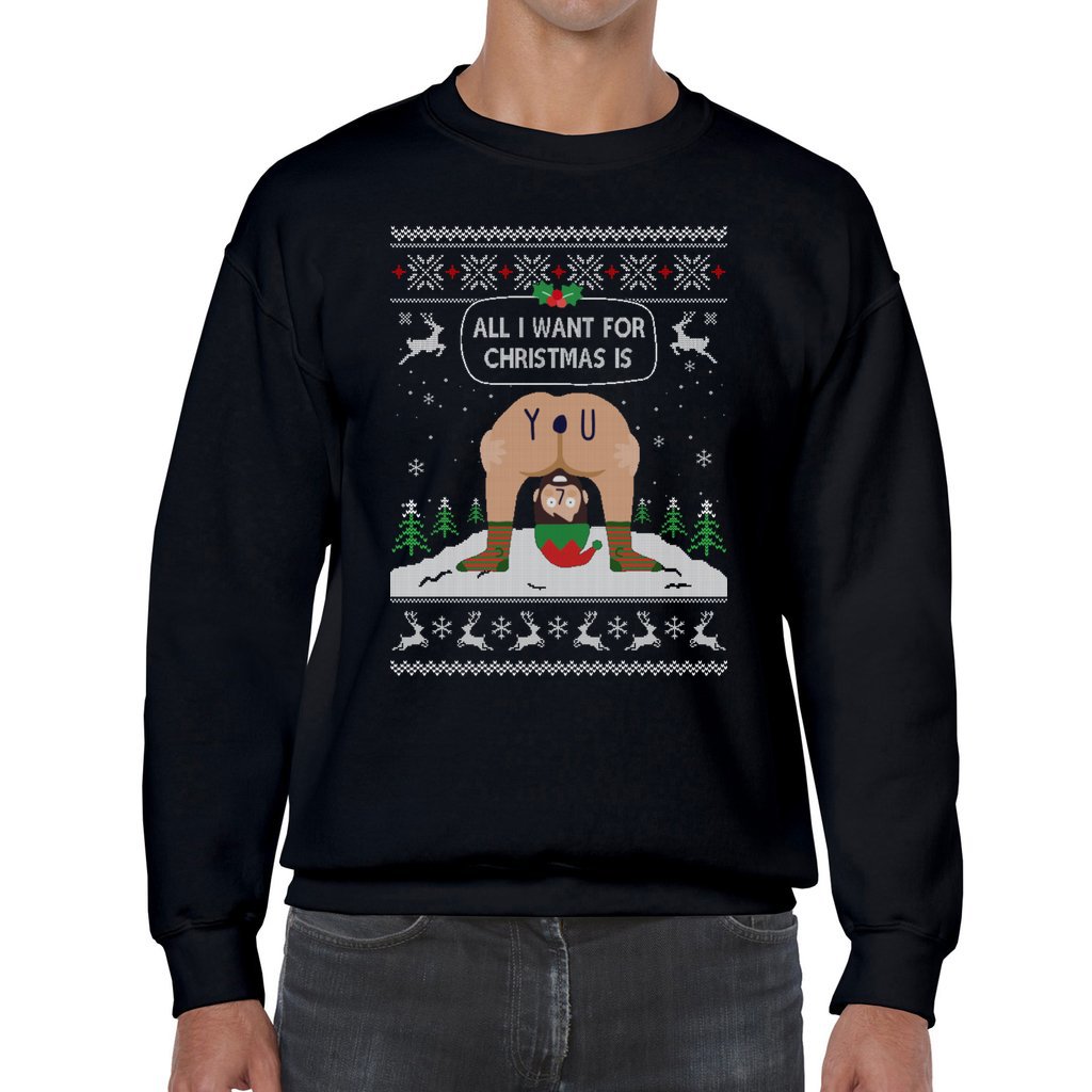 All I Want For Christmas Is You Men's Ugly Christmas Sweater - Image 3