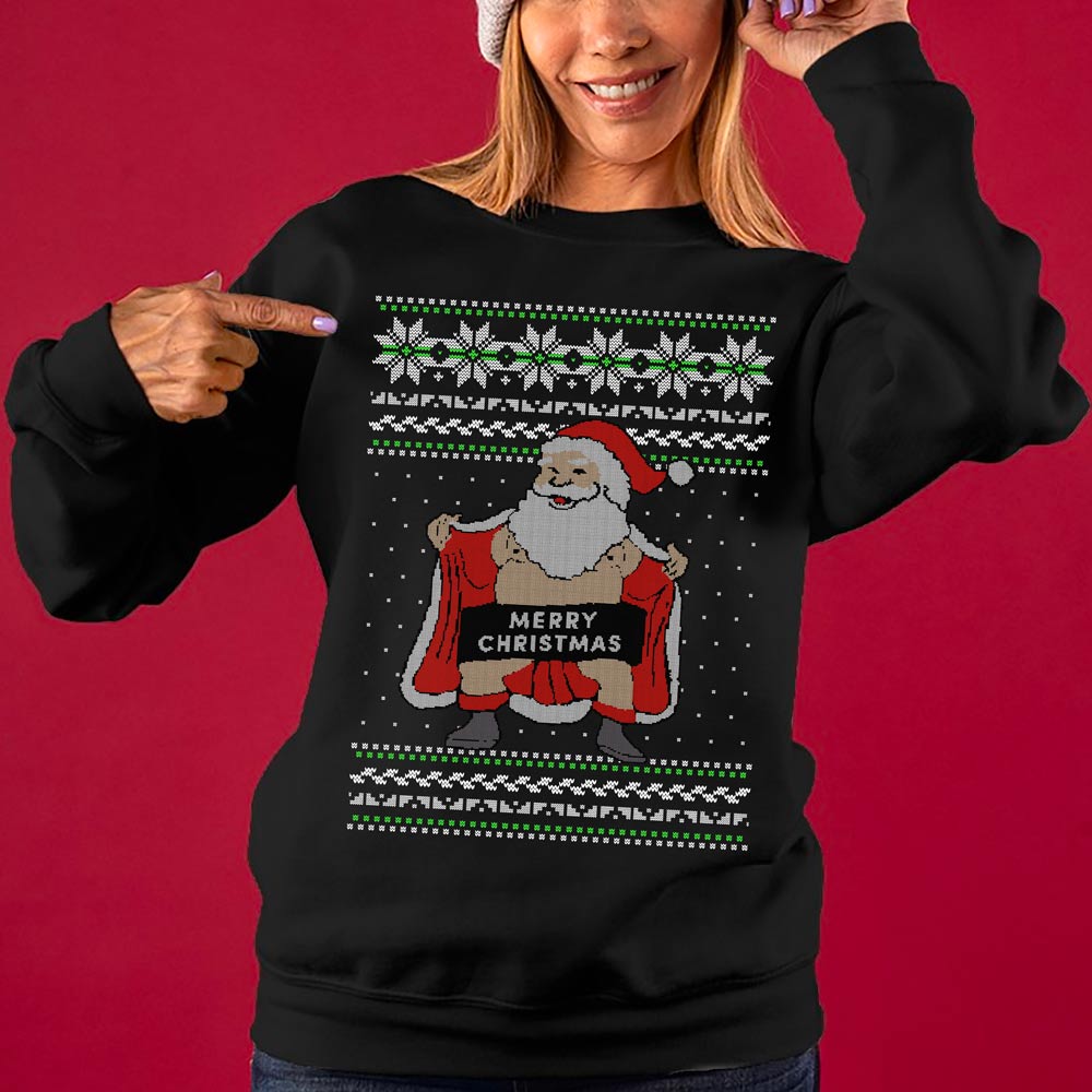 Santa Naughty Christmas Sweater Women