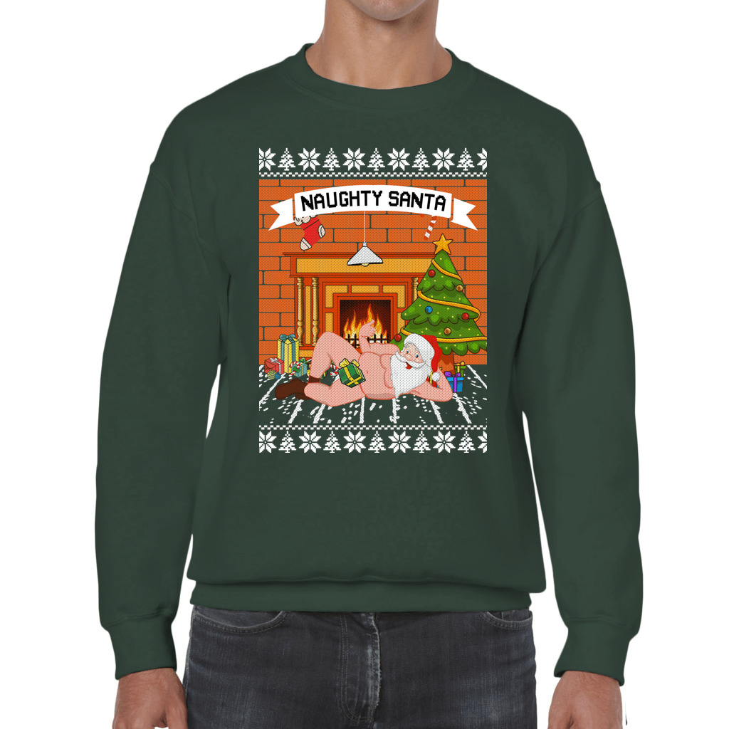 Naughty Santa Funny Ugly Christmas Sweater - Image 9
