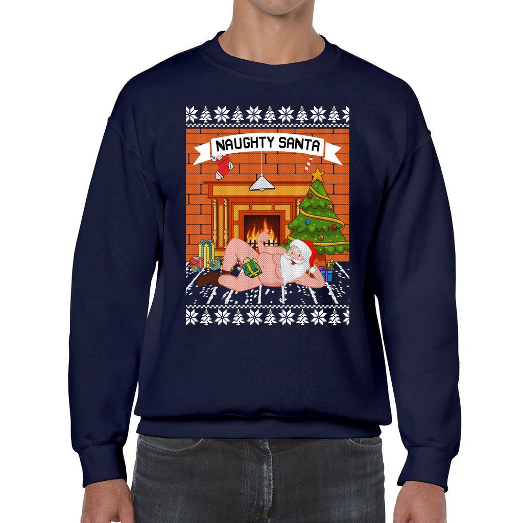 Naughty Santa Funny Ugly Christmas Sweater - Image 7