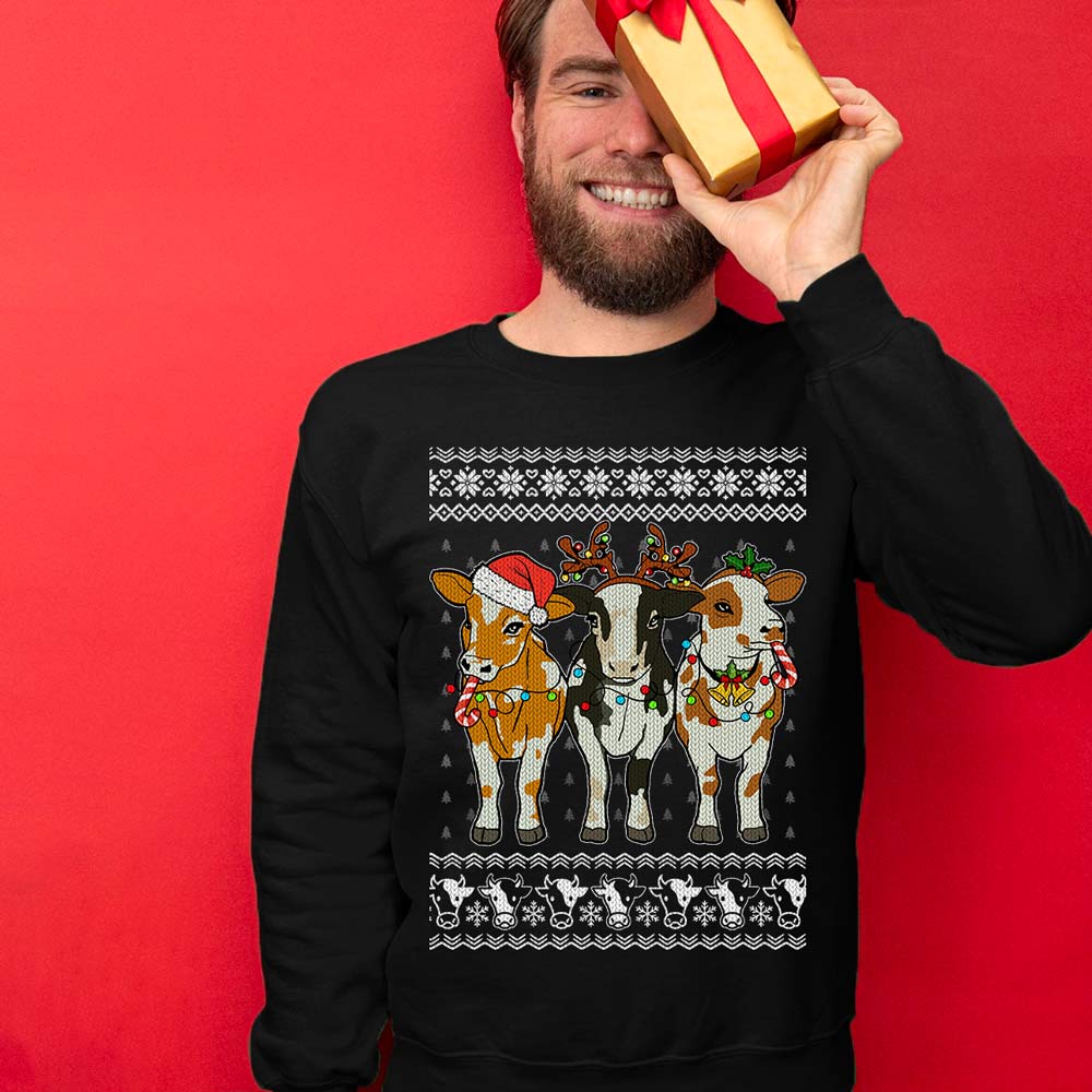 Cute Cows Men's Ugly Christmas Sweater