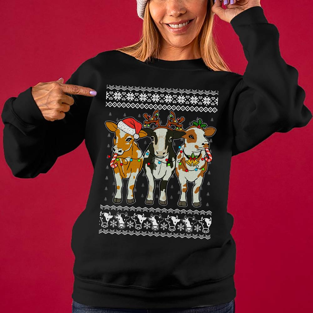 Cute Cows Women's Ugly Christmas Sweater