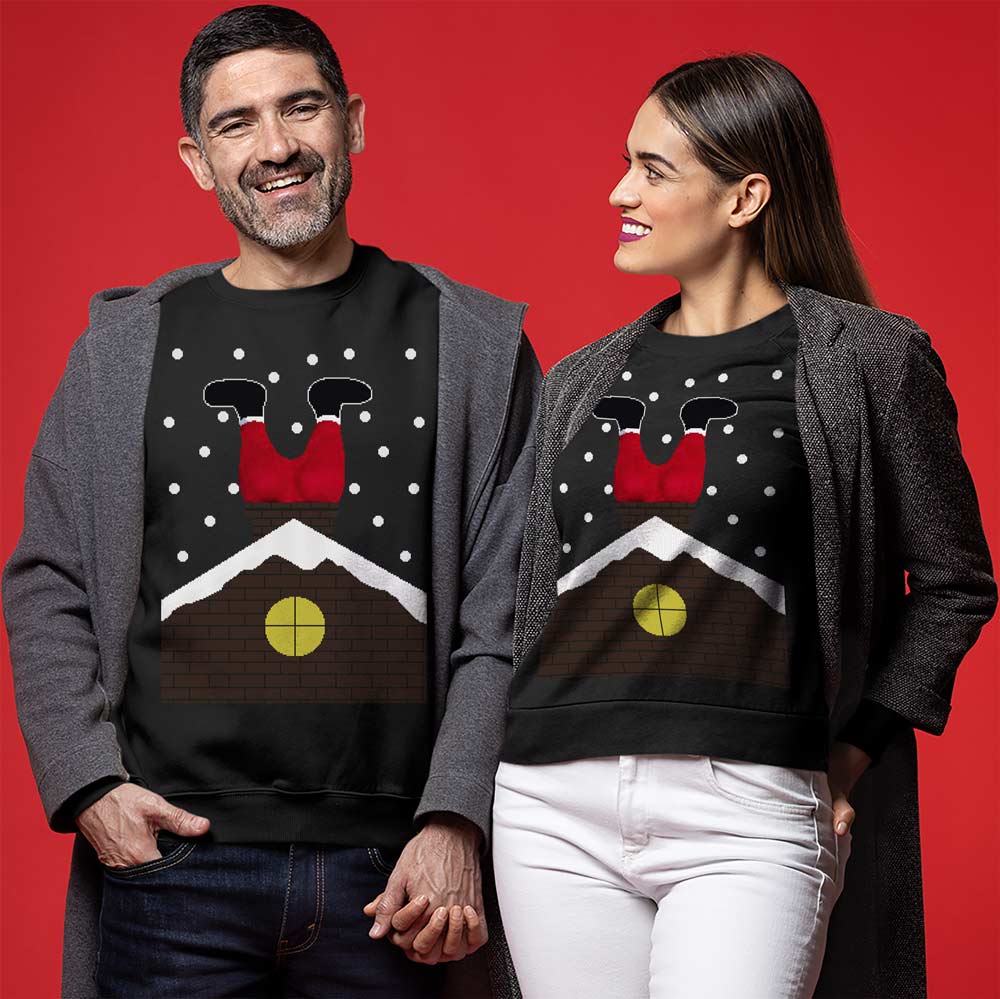 Santa’s Stuck Down The Chimney Tonight Ugly Sweater