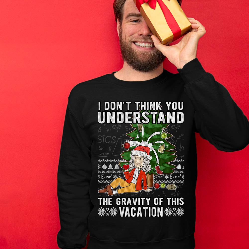 Isaac Newton Men's Ugly Christmas Sweater