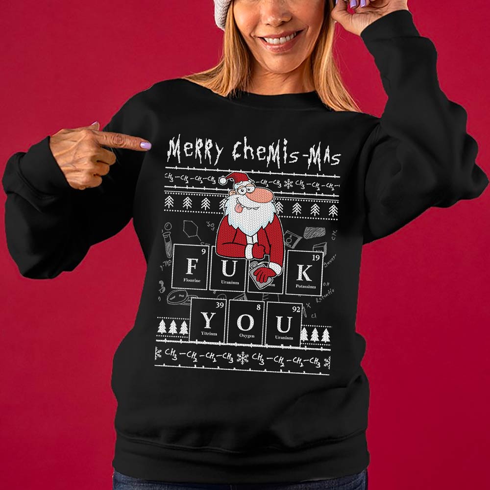 Merry Chemis-mas Chemistry Christmas Sweater Women