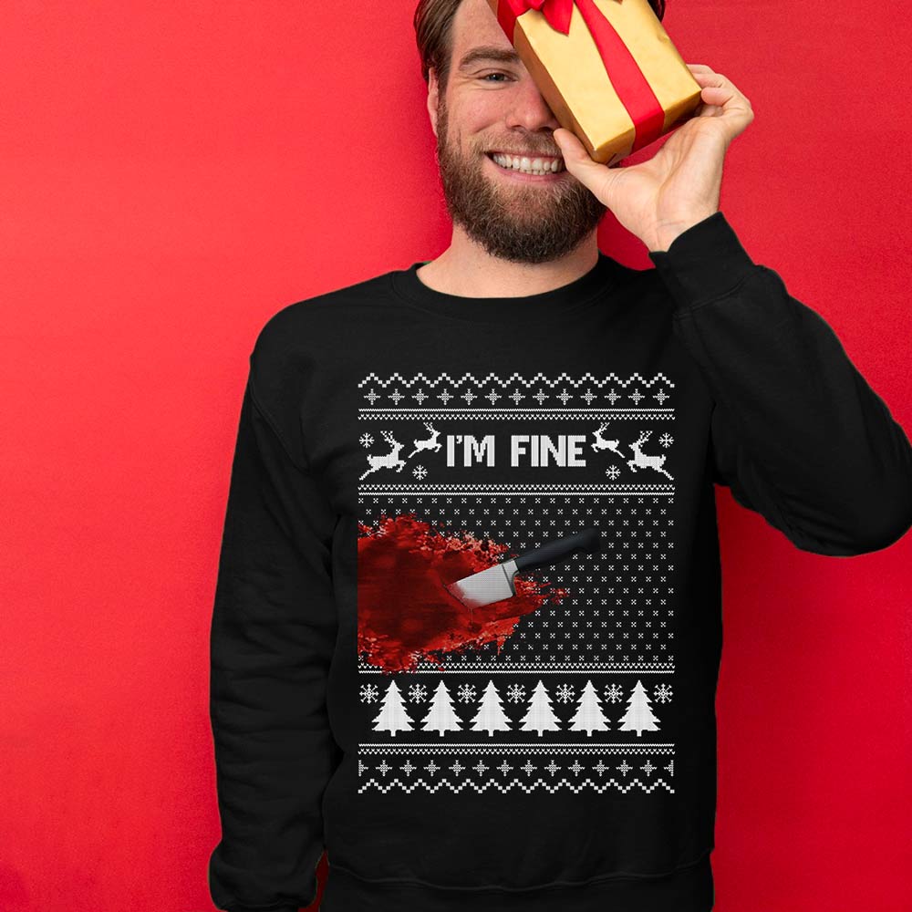 I'm Fine Men's Ugly Christmas Sweater