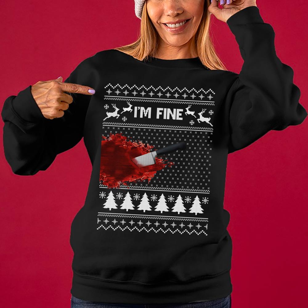 I'm Fine Women's Ugly Christmas Sweater