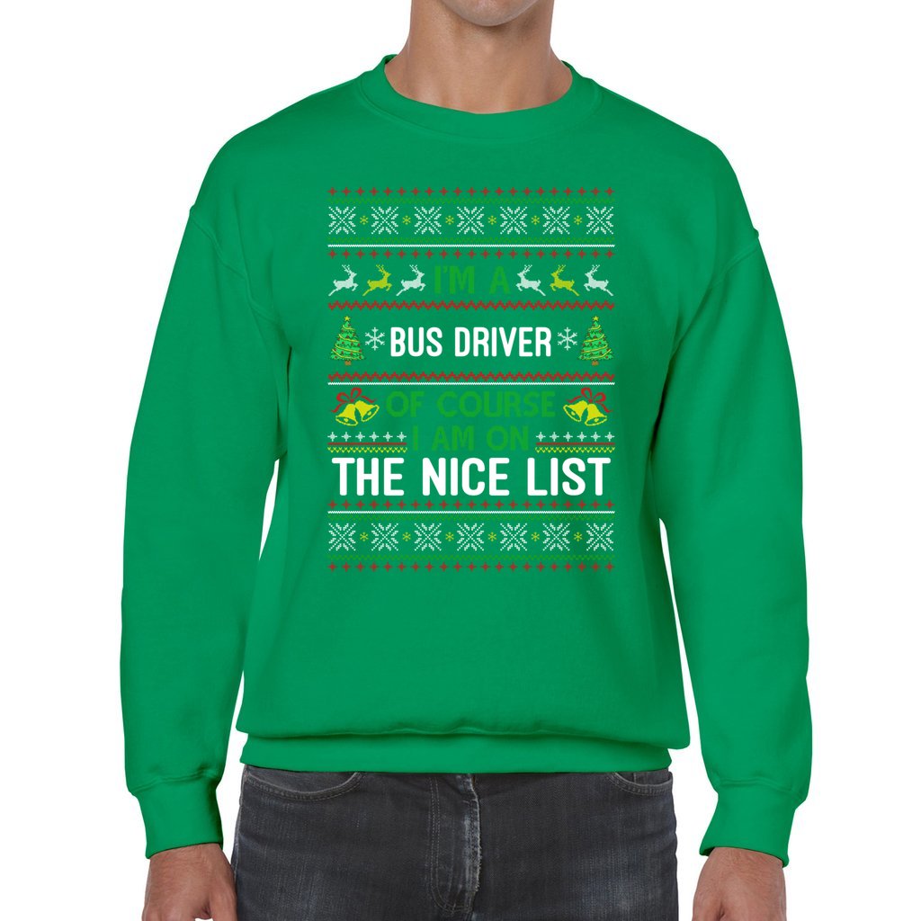 Bus Driver On The Nice List Christmas Sweater - Image 6