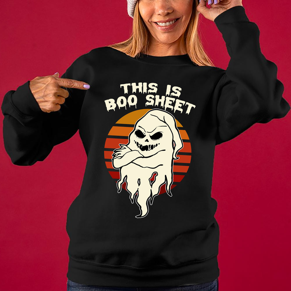 This Is Boo Sheet Halloween Sweater Women