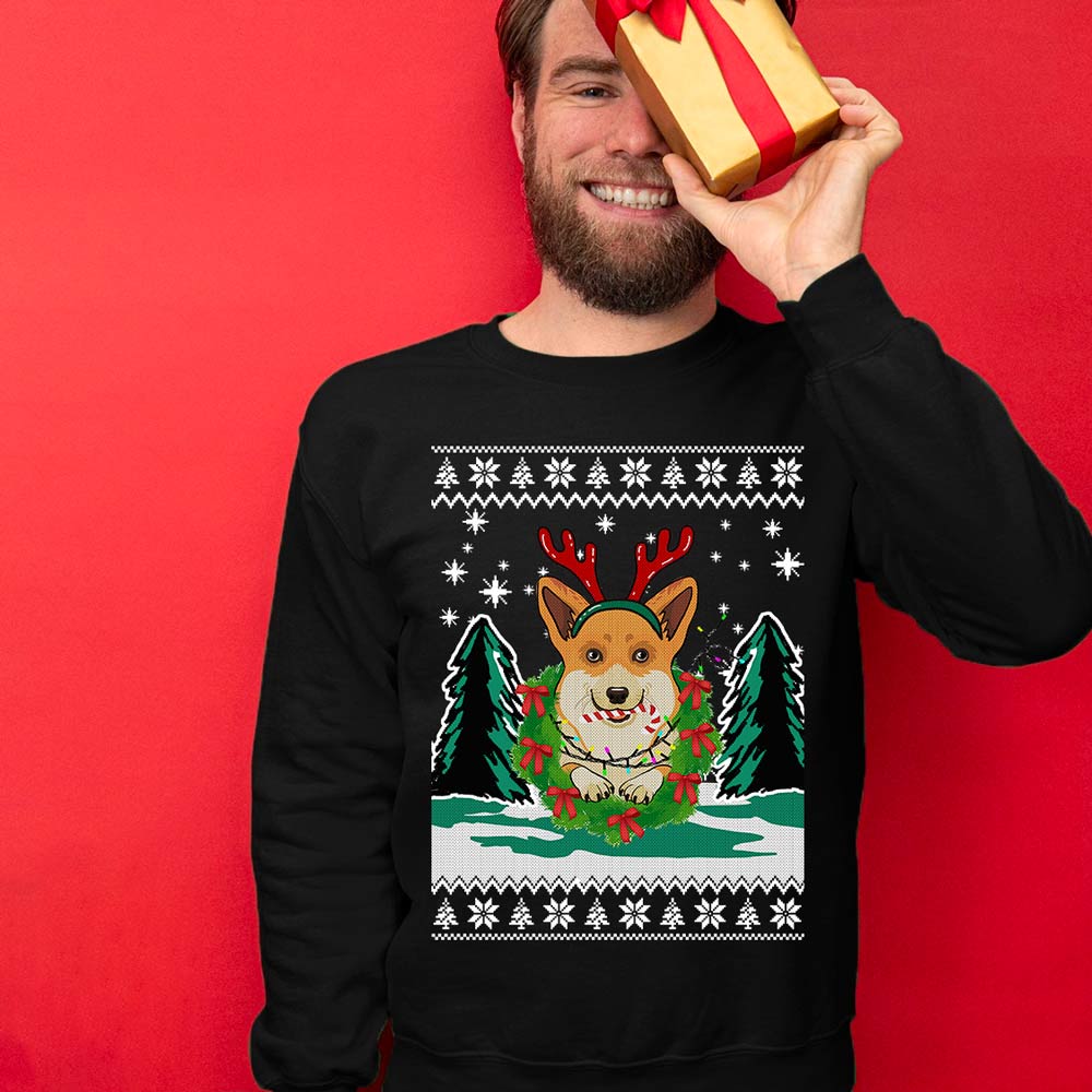 Corgi Men's Ugly Christmas Sweater