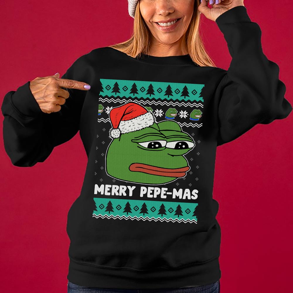 Pepe The Frog Meme Women's Ugly Sweater