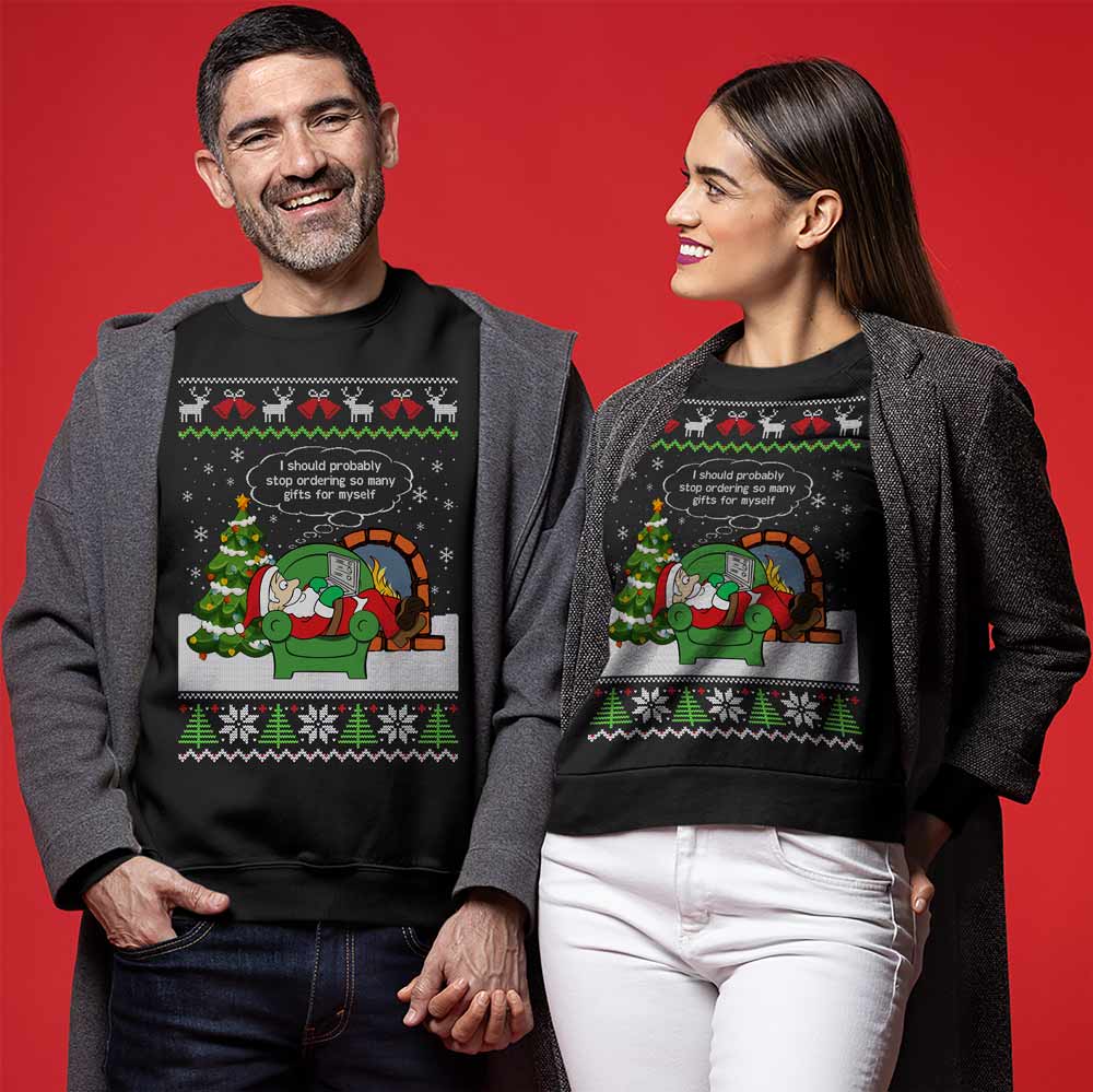 Funny Shopping Santa Ugly Christmas Sweater