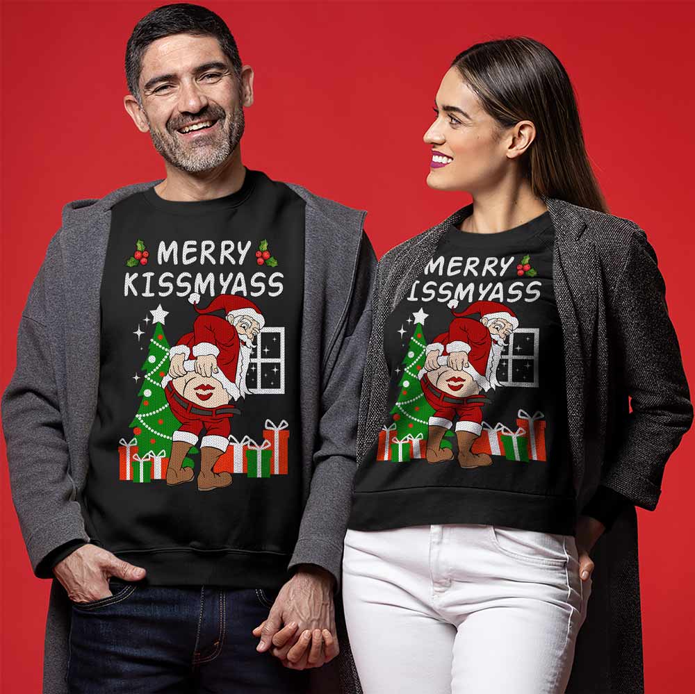 Merry Kissmyass Christmas Sweater