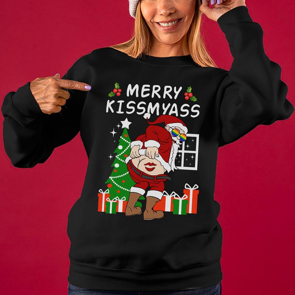 Naughty LGBT Santa Women's Ugly Sweater