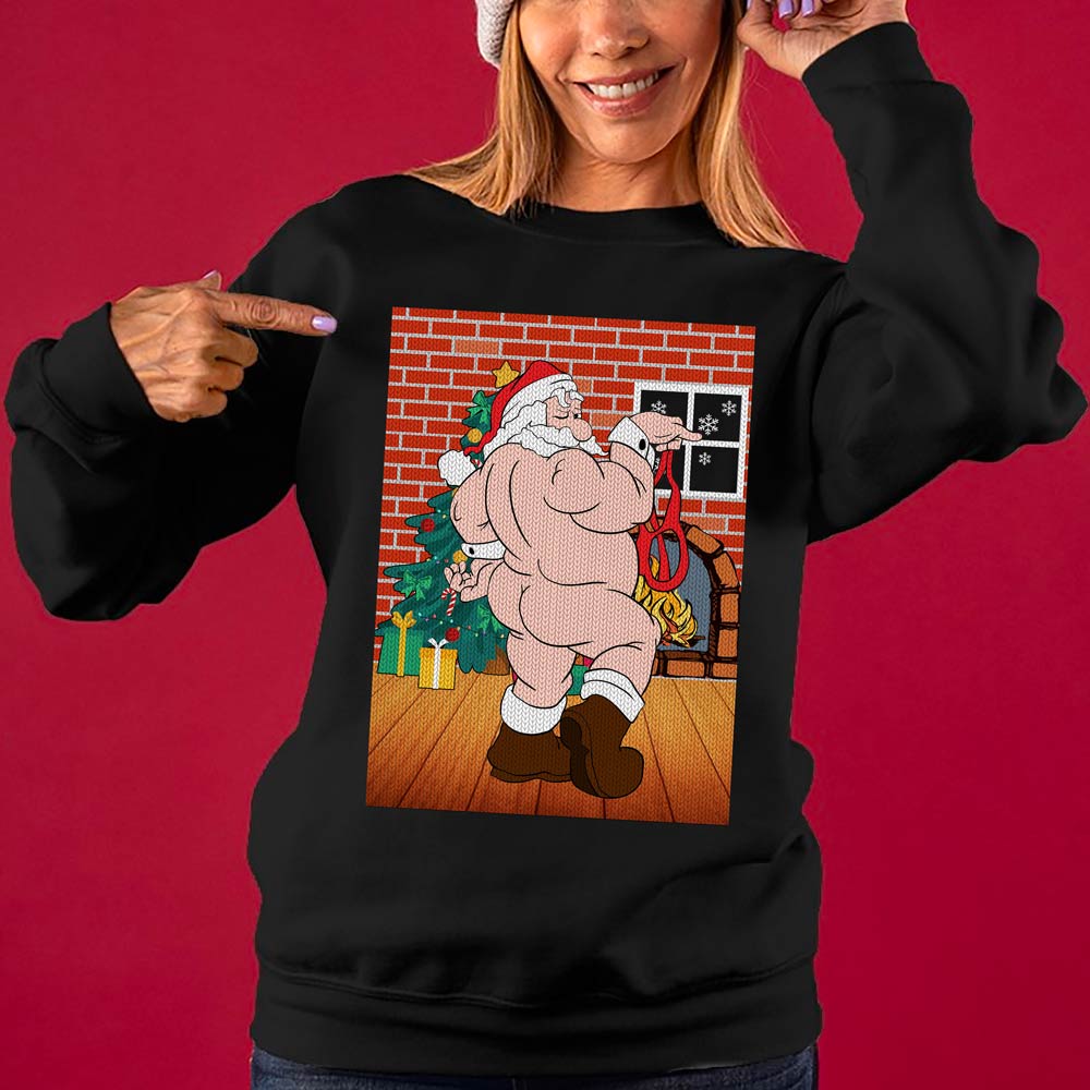 Inappropriate Santa Women's Ugly Sweater