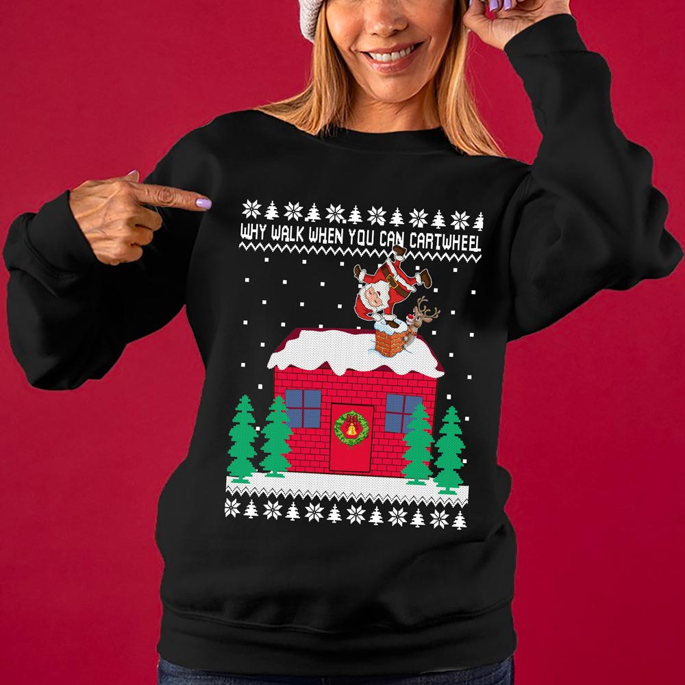 Funny Cartwheel Women's Ugly Christmas Sweater