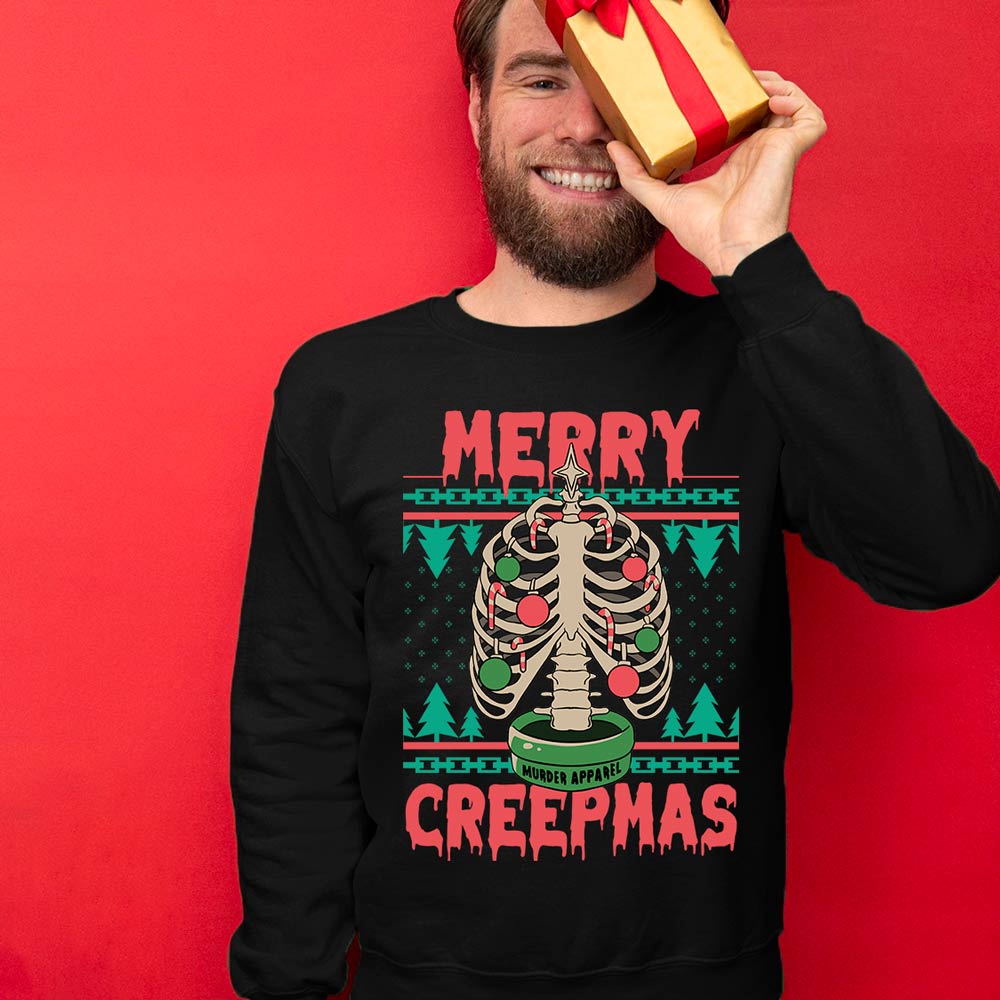 Creepy Horror Men's Ugly Christmas Sweater