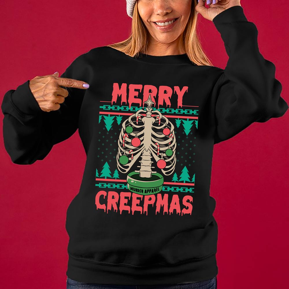 Creepy Horror Women's Ugly Christmas Sweater