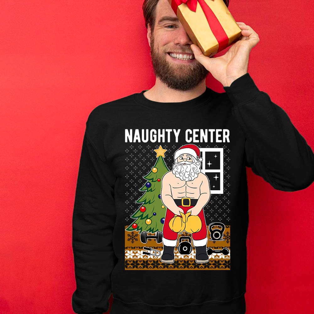 Naughty Santa Claus Men's Ugly Christmas Sweater