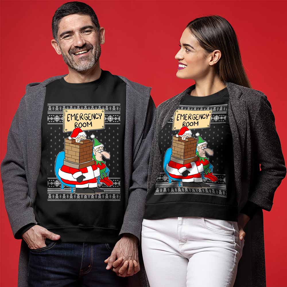 Ugly Christmas Sweater Funny Santa