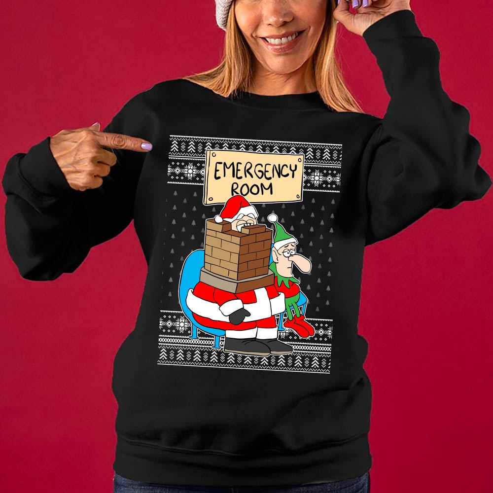 Women's Ugly Christmas Sweater Funny Santa