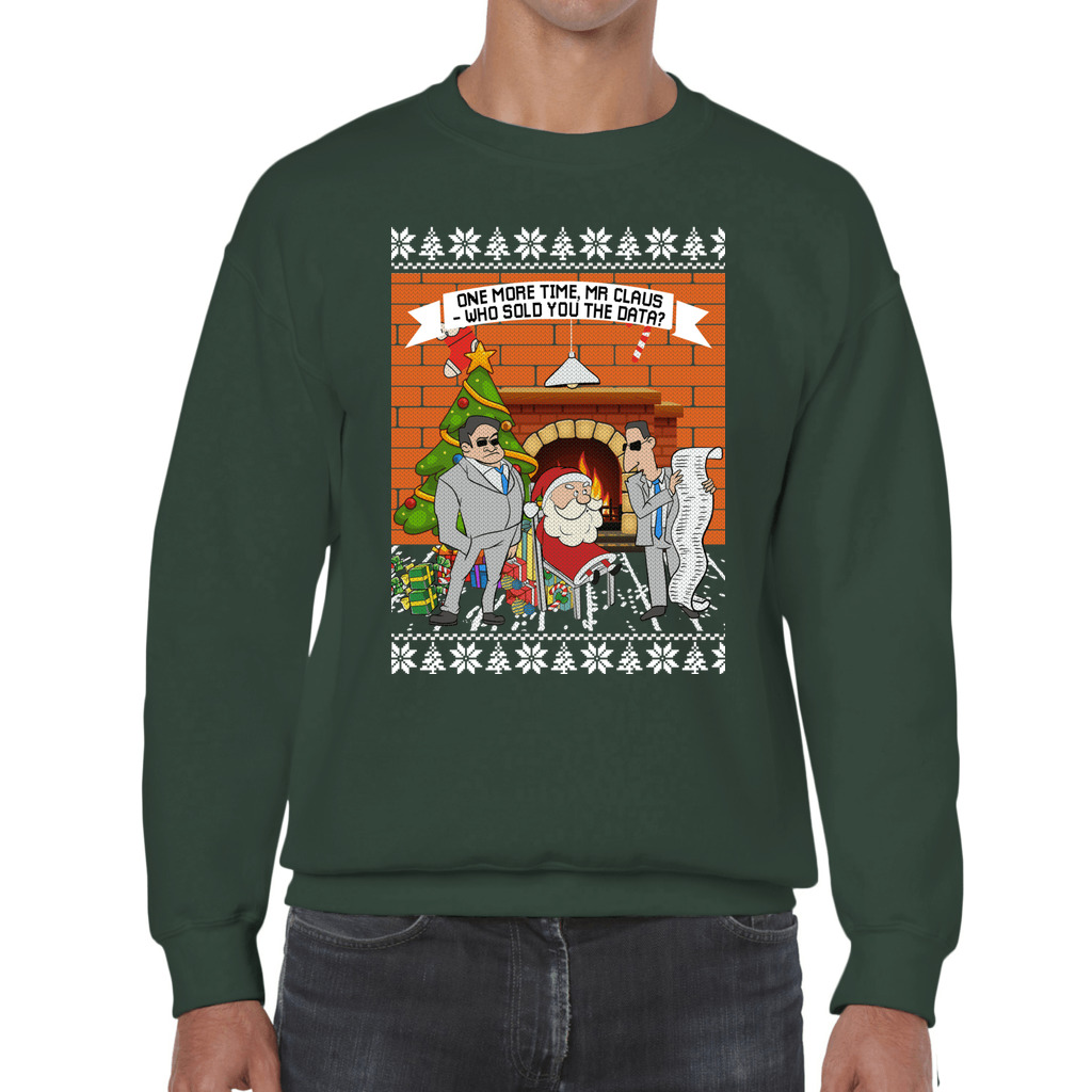 Mr Claus Who Sold You Data Ugly Christmas Sweater - Image 9