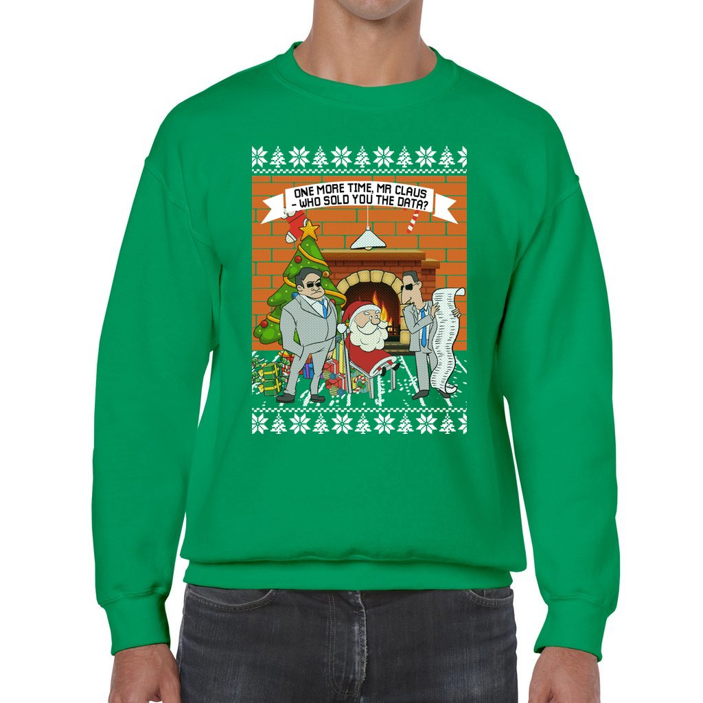 Mr Claus Who Sold You Data Ugly Christmas Sweater - Image 6