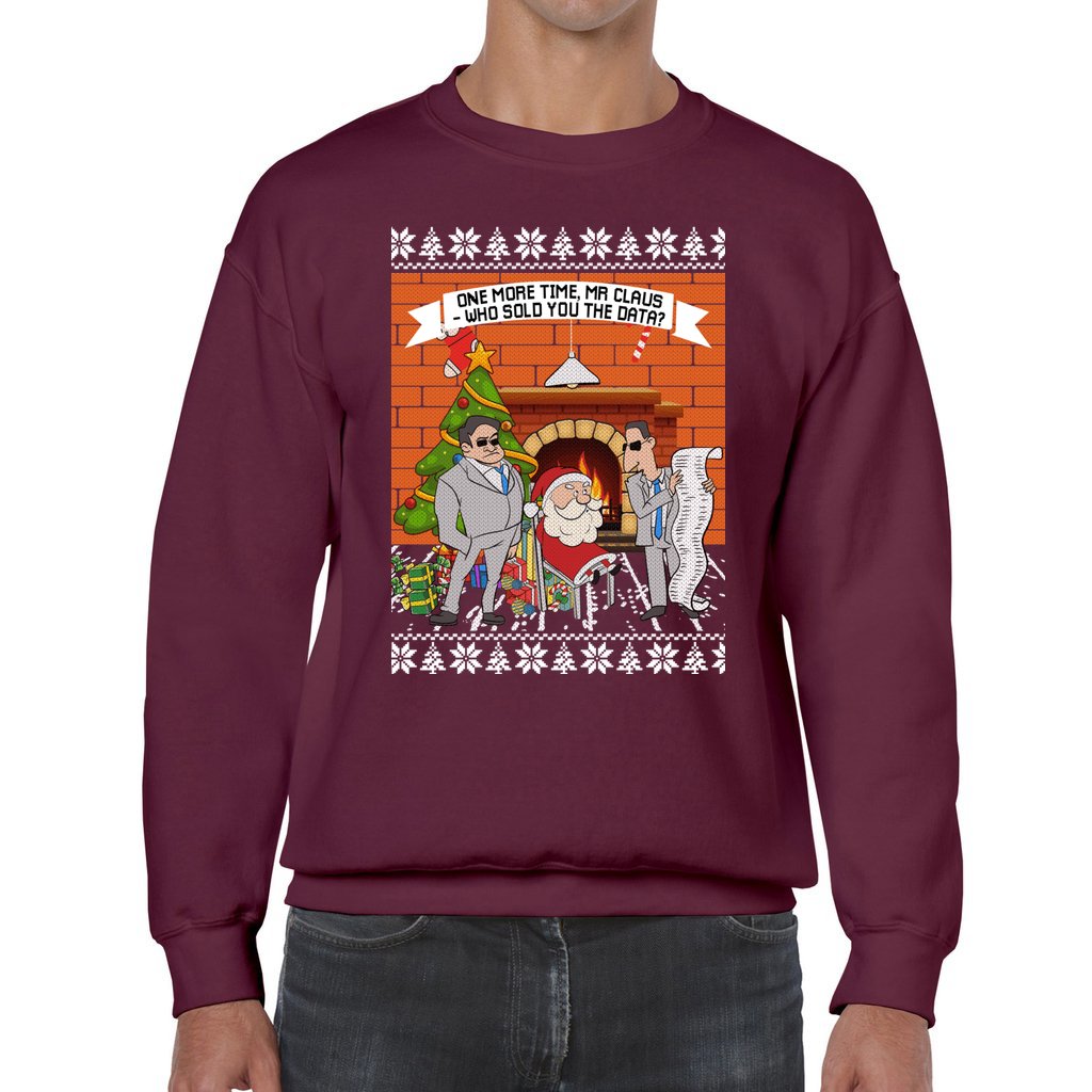 Mr Claus Who Sold You Data Ugly Christmas Sweater - Image 8