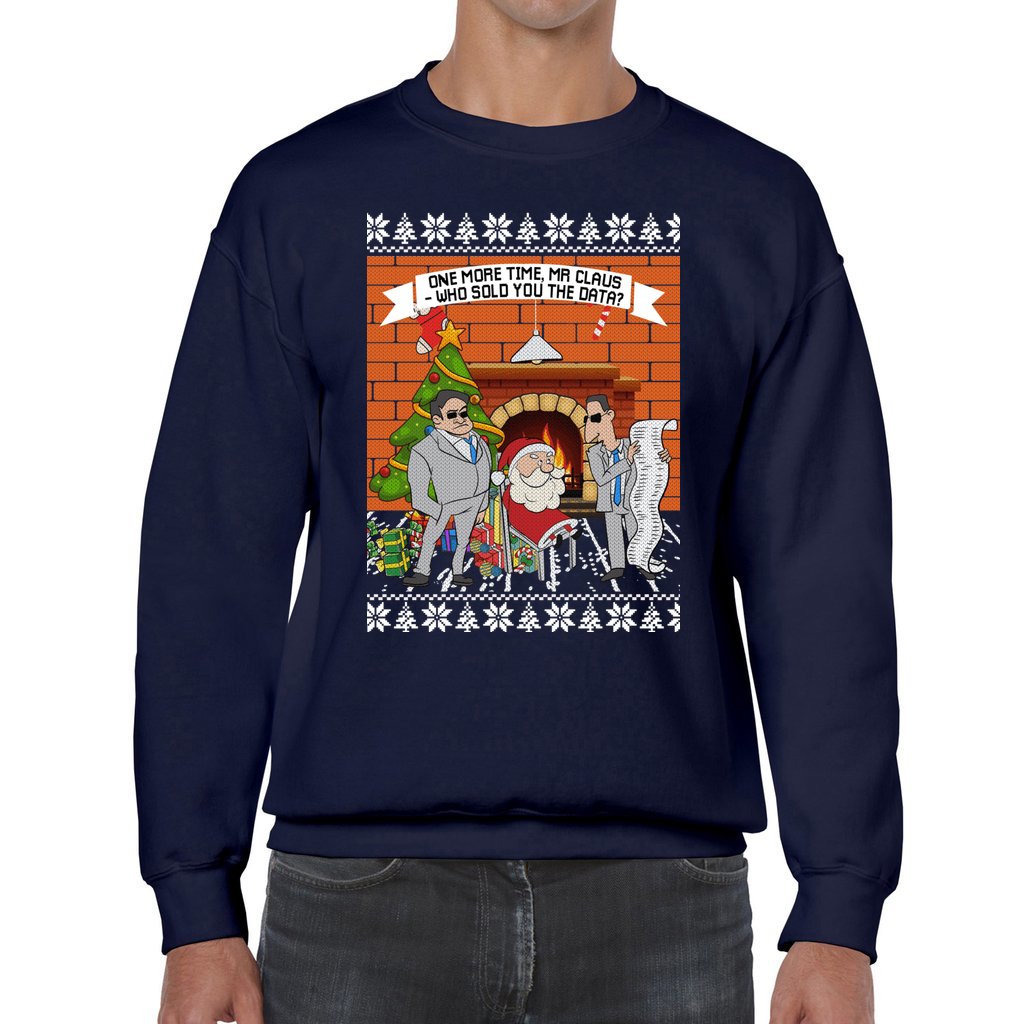 Mr Claus Who Sold You Data Ugly Christmas Sweater - Image 7