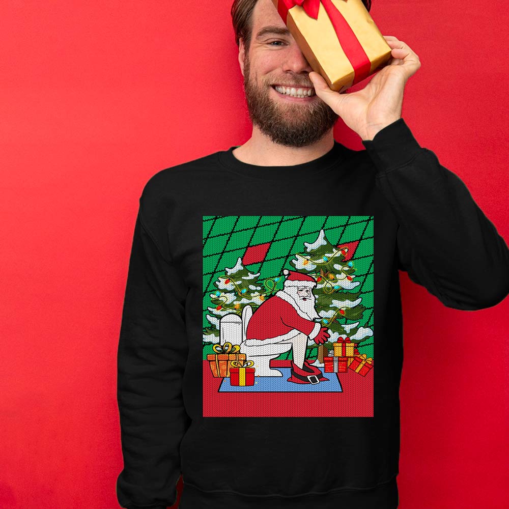 Funny Santa Men's Ugly Christmas Sweater